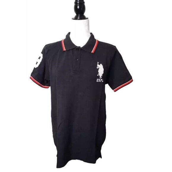 U.S. POLO ASSOCIATION Ladies Polo Shirt Size XL Black - Picture 2 of 9